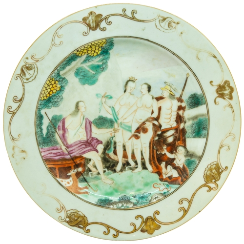 1991 - A CHINESE EXPORT EUROPEAN-SUBJECT DISHQIANLONG PERIOD (1736-1795)depicting a Mythological scene 23cm... 