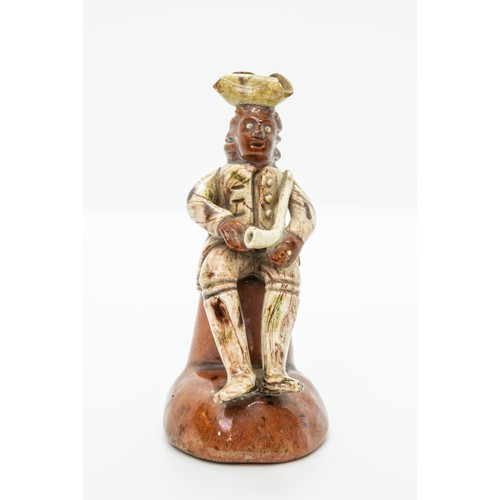 848 - AN ASTBURY WHIELDON TYPE FIGURE OF A SPORTSMAN18TH CENTURYThe standing figure with a gun, together w... 