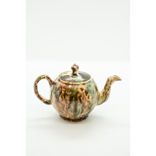 859 - A WORCESTER TEAPOTCIRCA 1770Decorated with a Chinese family, together with a small Wheldon type teap... 