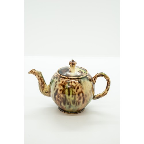 859 - A WORCESTER TEAPOTCIRCA 1770Decorated with a Chinese family, together with a small Wheldon type teap... 