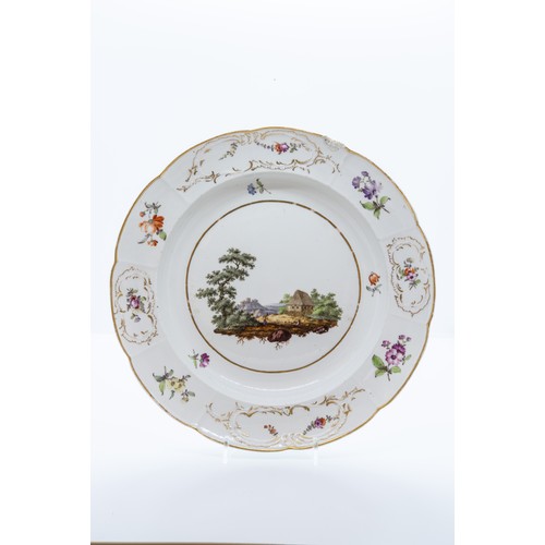 861 - A GROUP OF SOUP PLATES18TH CENTURYIncluding an example by Furstenberg