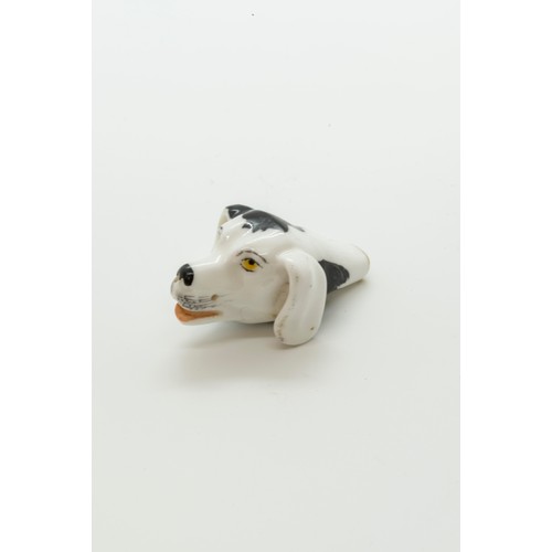 1227 - A DOGS HEAD FORM WHISTLEEARLY 19TH CENTURY4.5cms