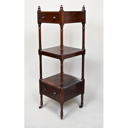 1548 - A GEORGE IV ROSEWOOD WHATNOT CIRCA 1830 TOGETHER WITH THREE FURTHER WHATNOTS153cm height x 46cm widt... 
