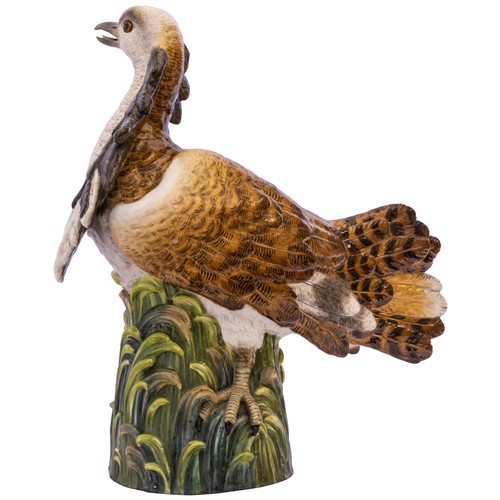 914 - A MEISSEN MODEL OF A RUFFED BUSTARD AFTER JJ KANDLERLATE 19TH / EARLY 20TH CENTURY46cm high... 