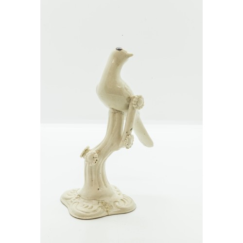 946 - A RARE SALTGLAZED FIGURE OF A BIRDCIRCA 1760