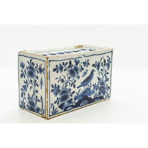 953 - TWO DELFT FLOWER BRICKS18th century, each similarly decorated