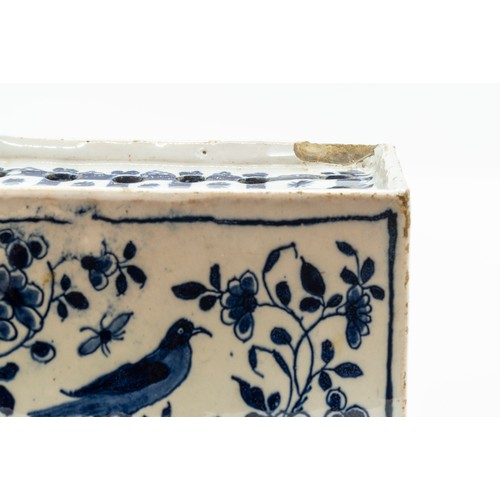 953 - TWO DELFT FLOWER BRICKS18th century, each similarly decorated