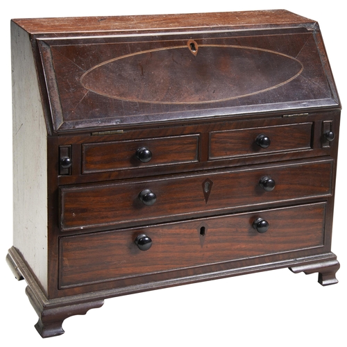 1726 - A MINIATURE GEORGE IV MAHOGANY BUREAUCIRCA 1830in the 18th century style35cm wide, 32cm high, 16cm d... 