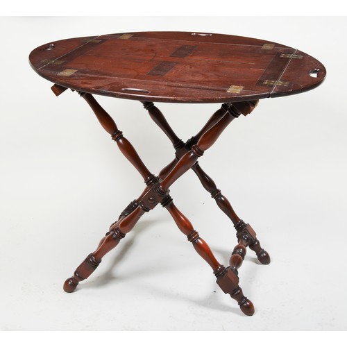 1629 - A GEORGE IV MAHOGANY BUTLERS TRAY ON STANDCIRCA 1825of typical form96cm wide 75cm high, 76cm deep... 