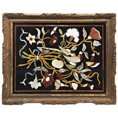 1730 - AN ITALIAN PIETRA DURA PLAQUEEARLY 20TH CENTURYframed58cm x 45cm