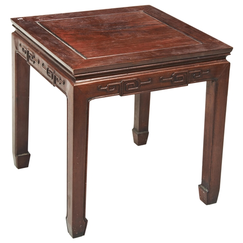 2173 - A CHINESE HARDWOOD LOW TABLE20TH CENTURY51cm wide, 51cm high