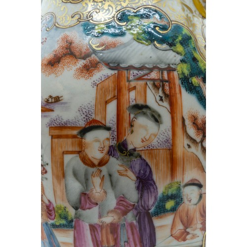 2032 - A CHINESE EXPORT MANDARIN PALETTE COFFEE POTQIANLONG PERIOD (1736-1795)23cm high