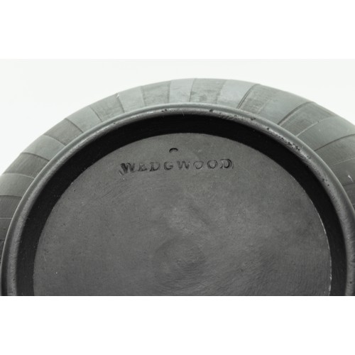 968 - A WEDGWOOD BLACK BASALT SPITTOONLATE 18TH CENTURYWith engine turned decoration, 19cms wide... 