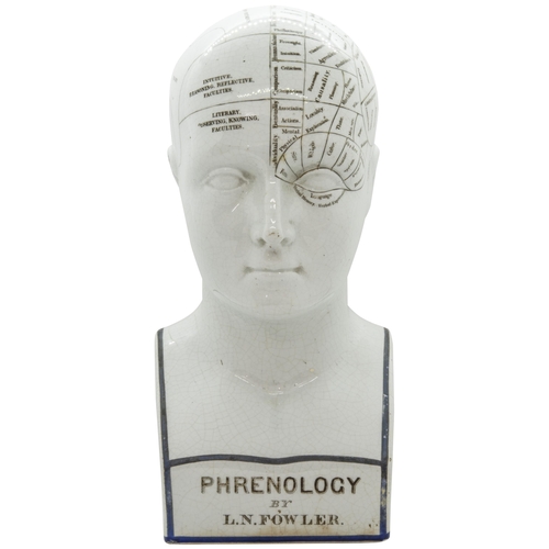 973 - A PORCEAIN PHRENOLOGY HEADL.N FOWLER, 19TH CENTURY29cm high