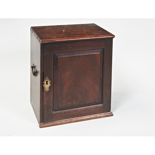 1732 - A GOOD GEORGE III MAHOGANY SPICE CUPBOARDCIRCA 1760the fielded panel door opening to reveal an arran... 