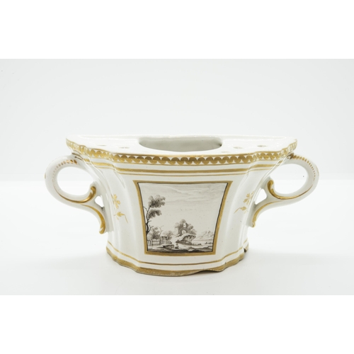 981 - A (FRENCH?) FAIENCE BOUGH POTcirca 1800, 18cms