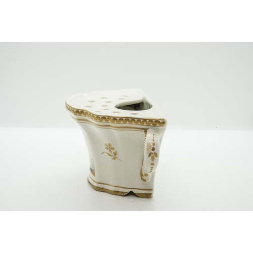 981 - A (FRENCH?) FAIENCE BOUGH POTcirca 1800, 18cms