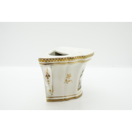 981 - A (FRENCH?) FAIENCE BOUGH POTcirca 1800, 18cms