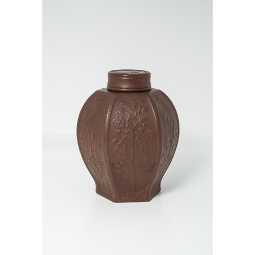 982 - A BOETTGER STONEWARE TEA CADDY1920s. 12cms high