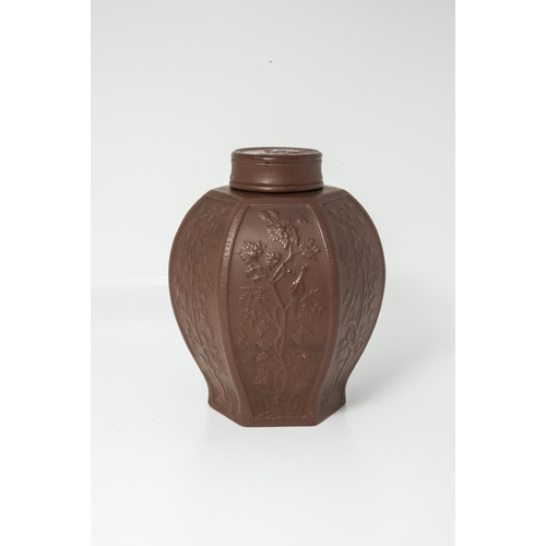 982 - A BOETTGER STONEWARE TEA CADDY1920s. 12cms high