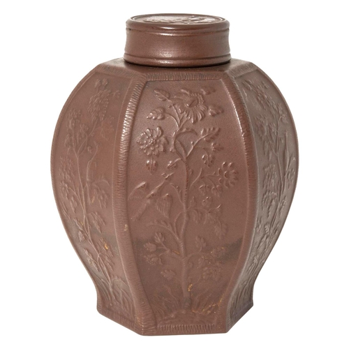 982 - A BOETTGER STONEWARE TEA CADDY1920s. 12cms high