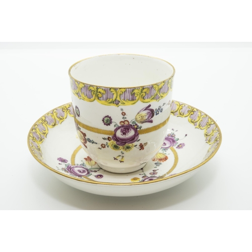 986 - A FRAKENTHAL CUP AND SAUCER,Blue 'CT' monogram to base, saucer is 14cms