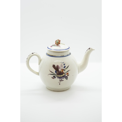 987 - A PEARLWARE TEAPOTCirca 1800, 15cms high