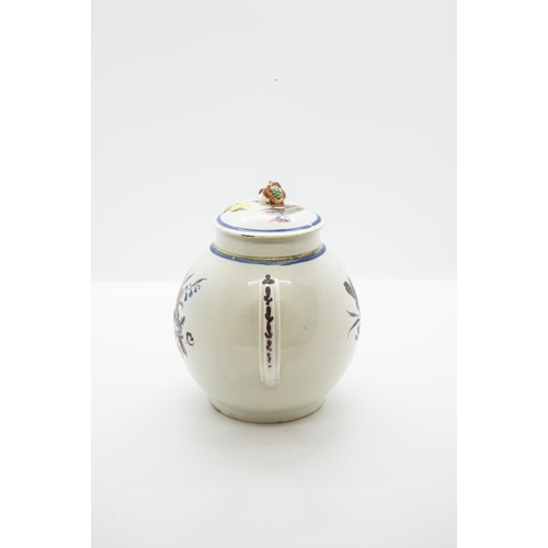 987 - A PEARLWARE TEAPOTCirca 1800, 15cms high