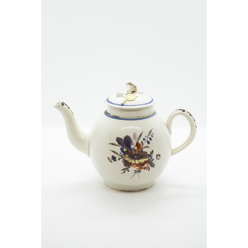 987 - A PEARLWARE TEAPOTCirca 1800, 15cms high