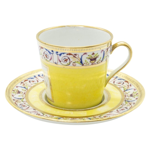 988 - A YELLOW GROUND PORCELAIN TREMBLUSESDecorated in the French taste, 15cms