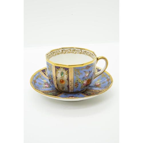 991 - A FRENCH CABINET CUP AND SAUCERCirca 1820, manner of Jacob Petit, 13.5cms