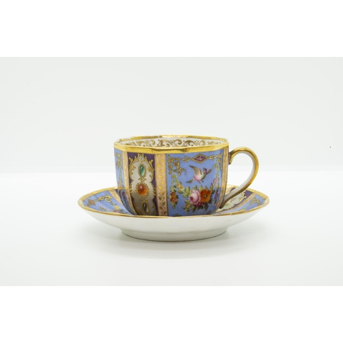 991 - A FRENCH CABINET CUP AND SAUCERCirca 1820, manner of Jacob Petit, 13.5cms