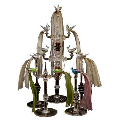 1236 - A GROUP OF BIRD 'FOUNTAIN' FRIGGERSMid 19th Century, tallest is 30cms high