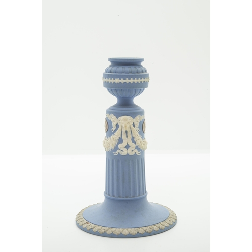 1003 - A WEDGWOOD JASPER CANDLESTICK19th Century, 14 cms high