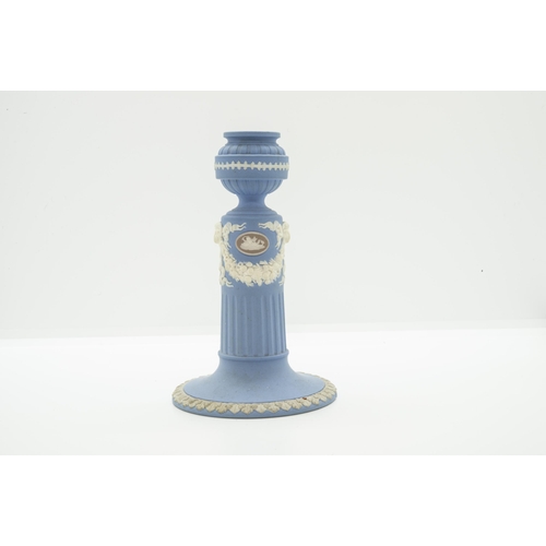 1003 - A WEDGWOOD JASPER CANDLESTICK19th Century, 14 cms high