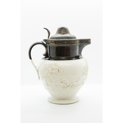 1012 - A STONEWARE HUNTING JUG