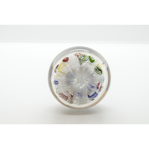 1240 - A BACCARAT PAPERWEIGHT, DATED 1848With tumbled muslin ground and various animal canes, 7.5cms