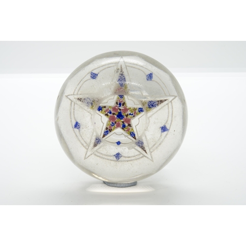 1250 - SEVEN PAPERWEIGHTS AND A STOPPER19th / 20th century