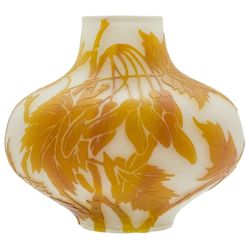 1251 - A BECKMAN AND WEISS CAMEO GLASS VASE10cms high