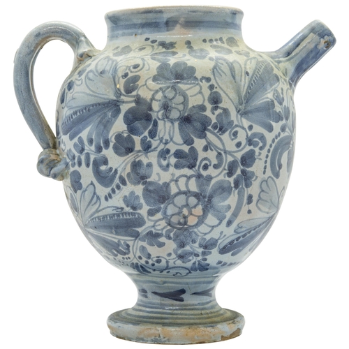 1066 - A WET DRUG JAR, POSSIBLY FAENZA17th century, 22cms high