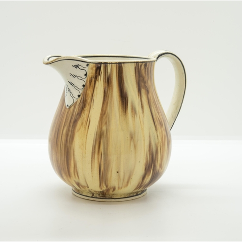 1080 - A PEARLWARE FAUX BOIS JUGCirca 1820, 13cms high