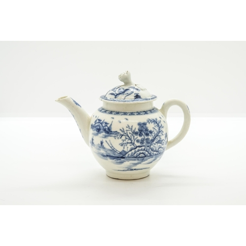 1081 - A WORCESTER MINIATURE TEAPOTCirca 1760, 10cms high