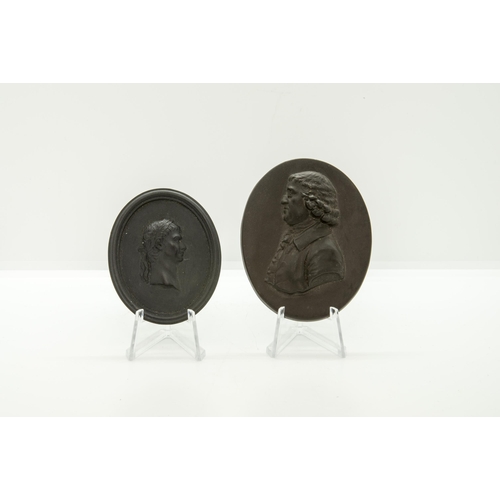 1083 - TWO WEDGWOOD BASALT PLAQUES18th/19th century, largest is 9cms