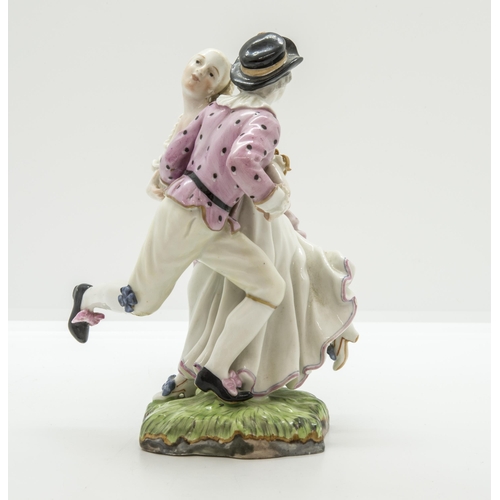 1092 - A HOCSHST FIGURAL GROUP OF DANCERSCirca 1775, 15cms high