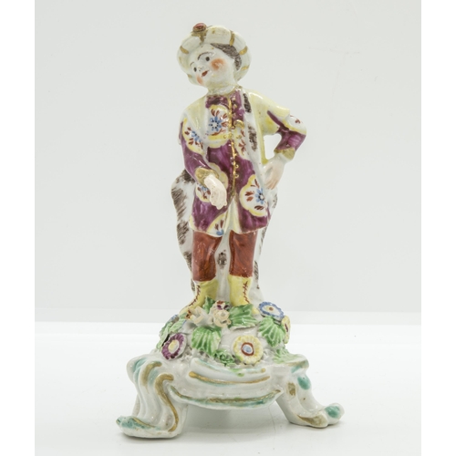 1101 - A BOW FIGURE OF A TURKCirca 1760, 15cms high