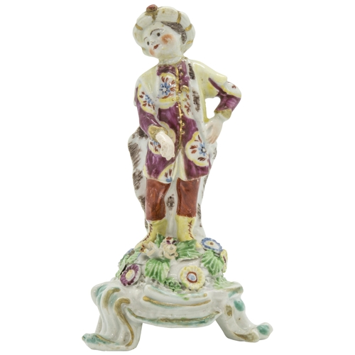 1101 - A BOW FIGURE OF A TURKCirca 1760, 15cms high