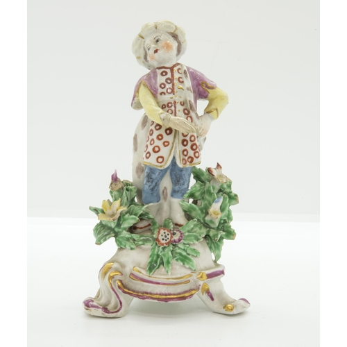 1104 - AN EIGHTENTH CENTURY FIGURE, PROBBALY BOWCirca 1760, 15cms high