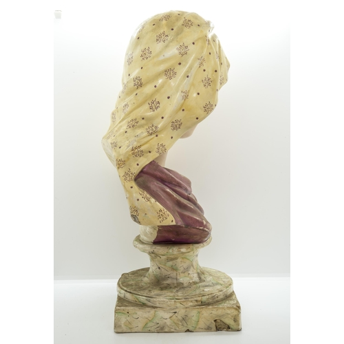 1127 - A LARGE BUST OF THE MADONNA, POSSIBLY ENOCH WOODCirca 1800, 38cms high