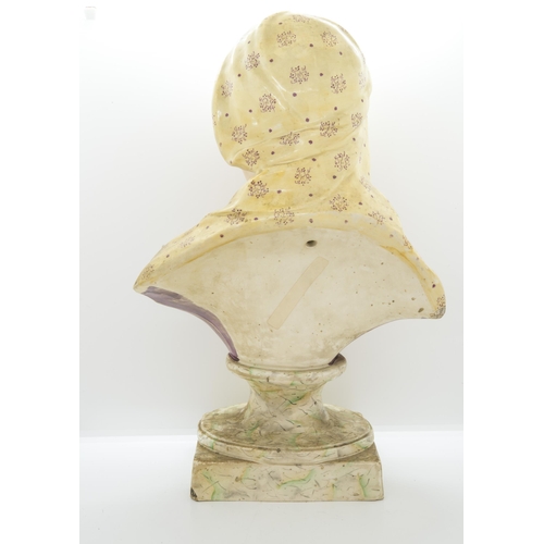 1127 - A LARGE BUST OF THE MADONNA, POSSIBLY ENOCH WOODCirca 1800, 38cms high