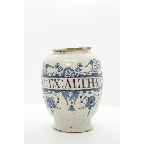 1132 - A DELFT DRUG JAR18th century, 